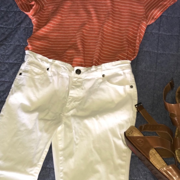 Faherty women’s Turkish cotton tee tangerine XL - Picture 8 of 8